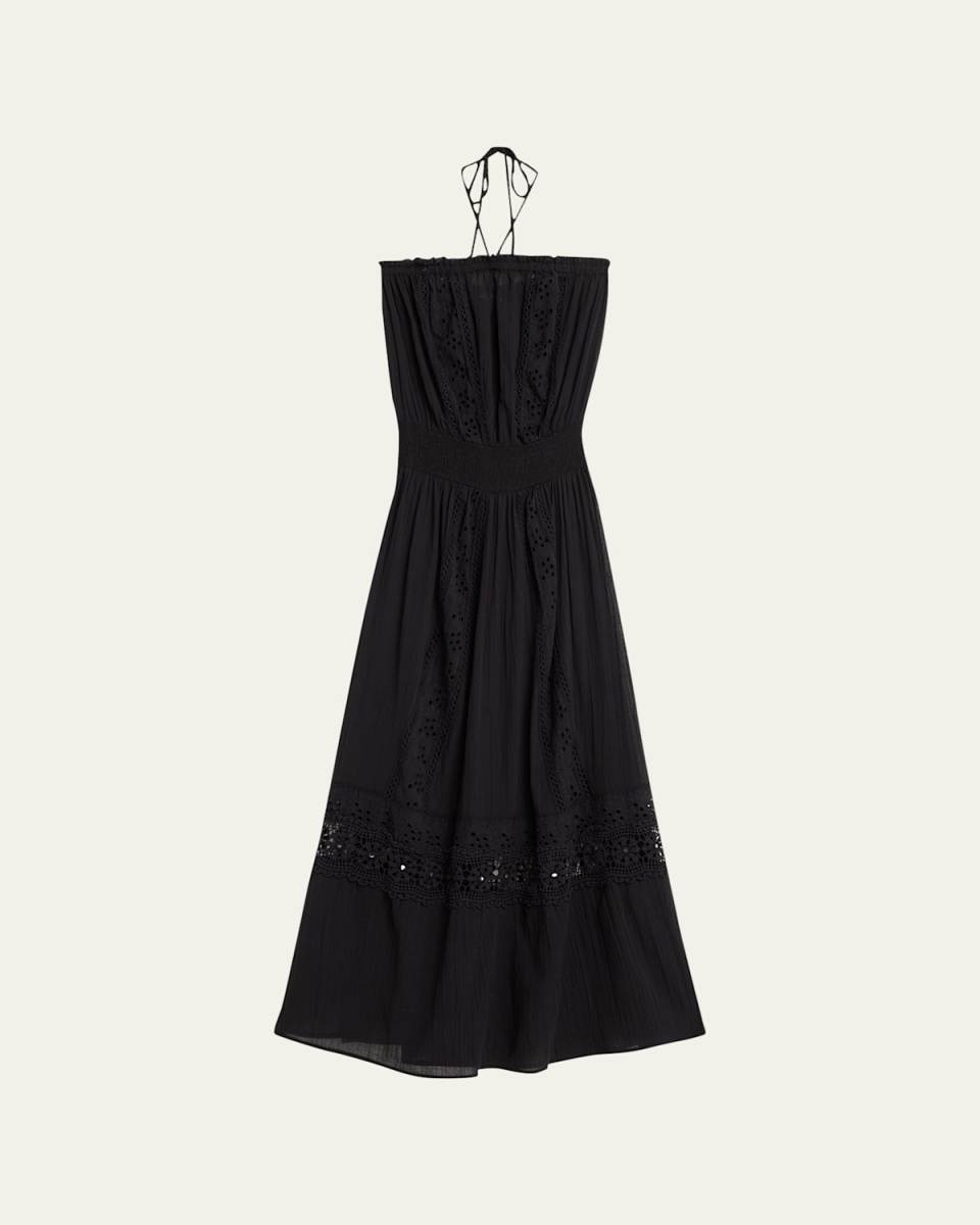 Elyse Crochet Halter Maxi Dress